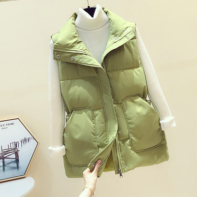 Γυναικείο γιλέκο casual με κουμπιά και φερμουάρ