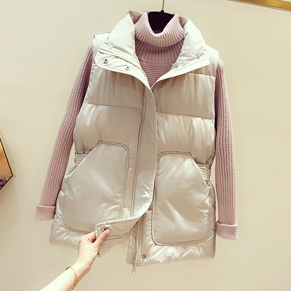 Γυναικείο γιλέκο casual με κουμπιά και φερμουάρ