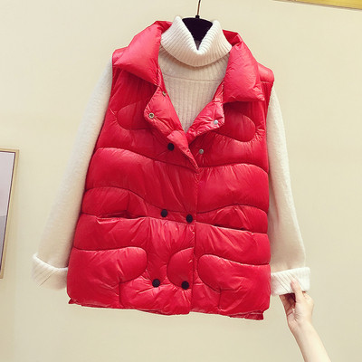 Γυναικείο casual γιλέκο με κουμπιά και τσέπες