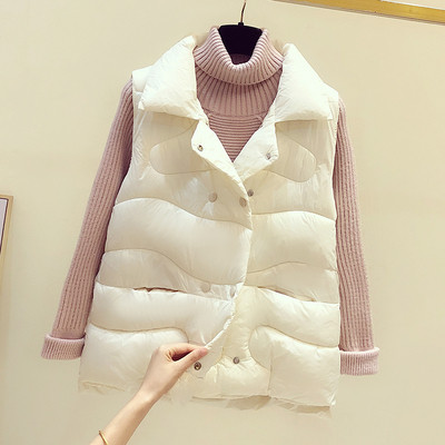 Γυναικείο casual γιλέκο με κουμπιά και τσέπες