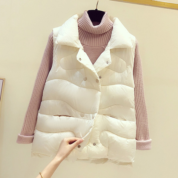 Γυναικείο casual γιλέκο με κουμπιά και τσέπες