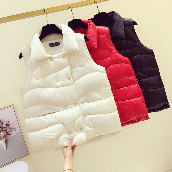 Γυναικείο casual γιλέκο με κουμπιά και τσέπες