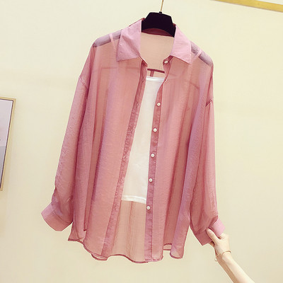 Casual γυναικείο πουκάμισο με κουμπιά και μακριά μανίκια