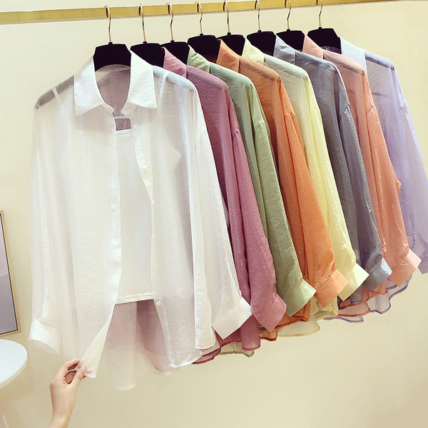 Casual γυναικείο πουκάμισο με κουμπιά και μακριά μανίκια