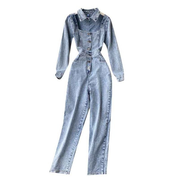 Modern női overall klasszikus gallérral