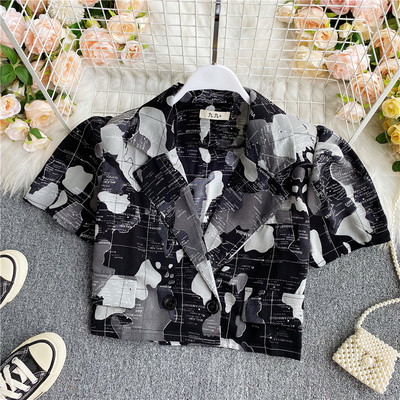 Κοντό γυναικείο  πουκάμισο με κλασικό γιακά