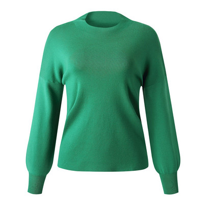 Casual γυναικείο πουλόβερ με υψηλό γιακά  - κλασικόμοντέλο