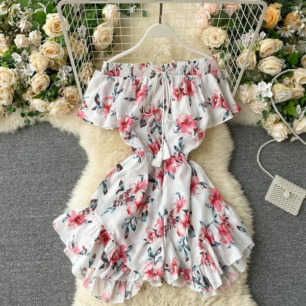 Γυναικείες ολοσωμες φόρμες με φλοράλ πριντ και κορδόνια