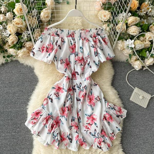 Γυναικείες ολοσωμες φόρμες με φλοράλ πριντ και κορδόνια