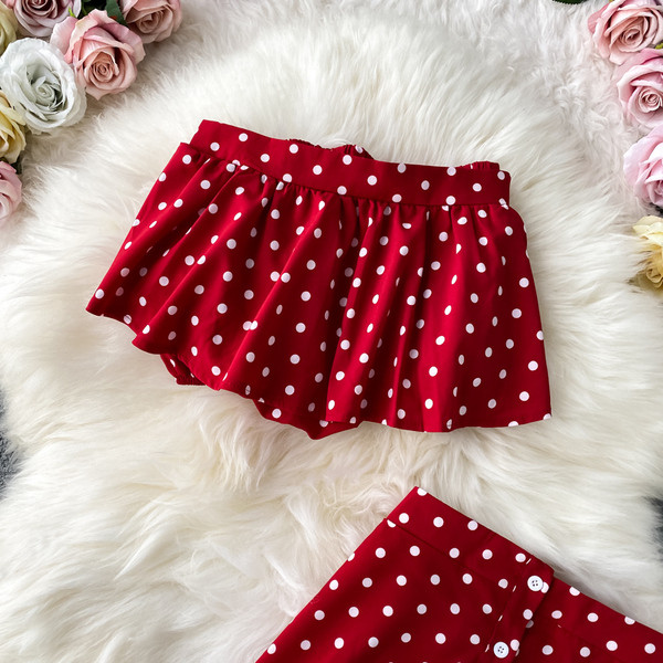 Moodne naiste top ja pika seeliku komplekt