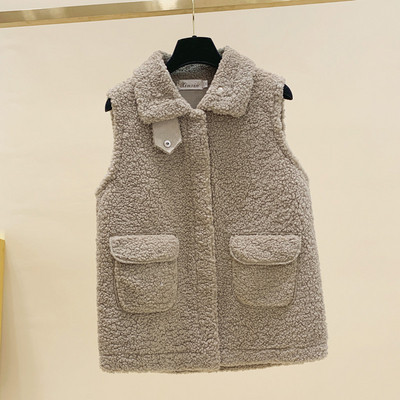 Καθημερινό γυναικείο γιλέκο με κουμπιά και τσέπες σε διάφορα χρώματα