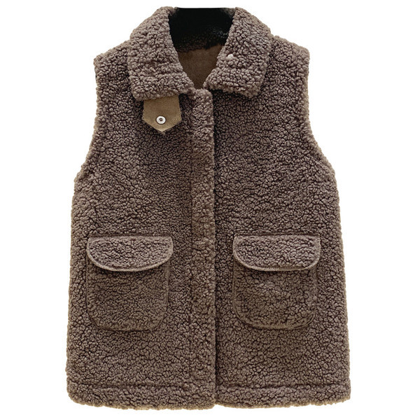 Καθημερινό γυναικείο γιλέκο με κουμπιά και τσέπες σε διάφορα χρώματα