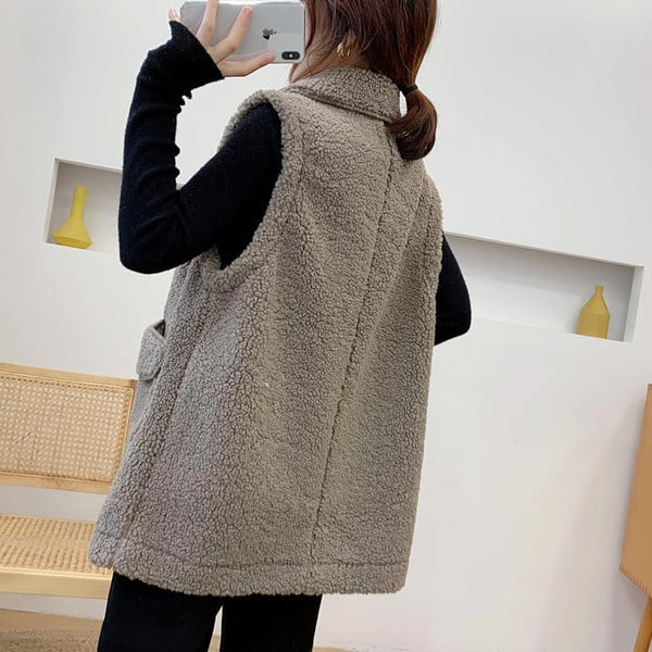 Γυναικείο μακρύ γιλέκο με κουμπιά