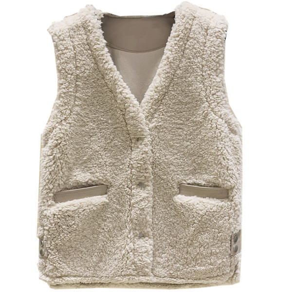 Sieviešu dūnu veste ar pogām un kabatām divās krāsās