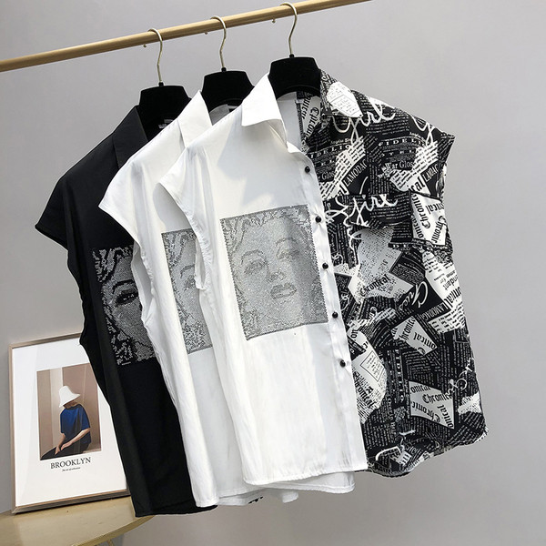 Uue mudeli klassikalise krae ja lühikeste varrukatega naiste särk