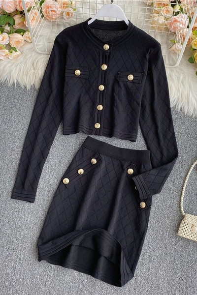 Sieviešu mūsdienīgs svārku un vestes komplekts