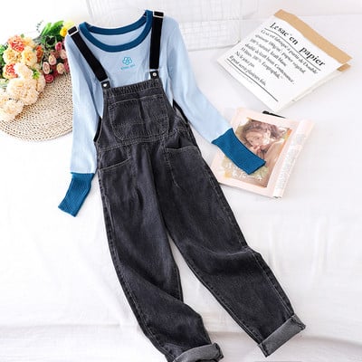 Ležerni traper kombinezon s džepovima