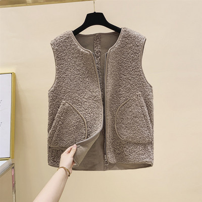 Vesta casual dama cu fermoar si buzunare in mai multe culori