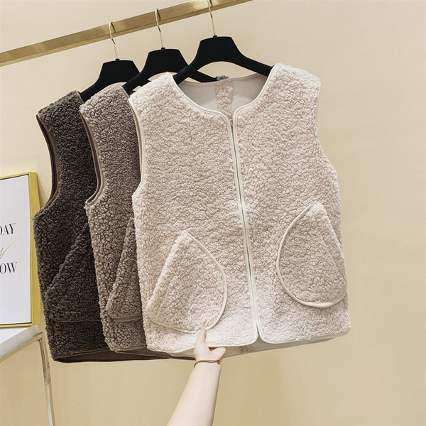 Vesta casual dama cu fermoar si buzunare in mai multe culori