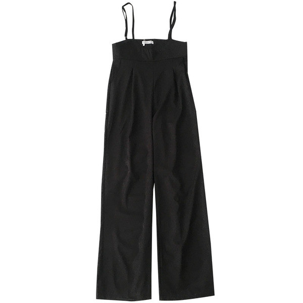 Salopeta de dama neagra cu bretele subtiri