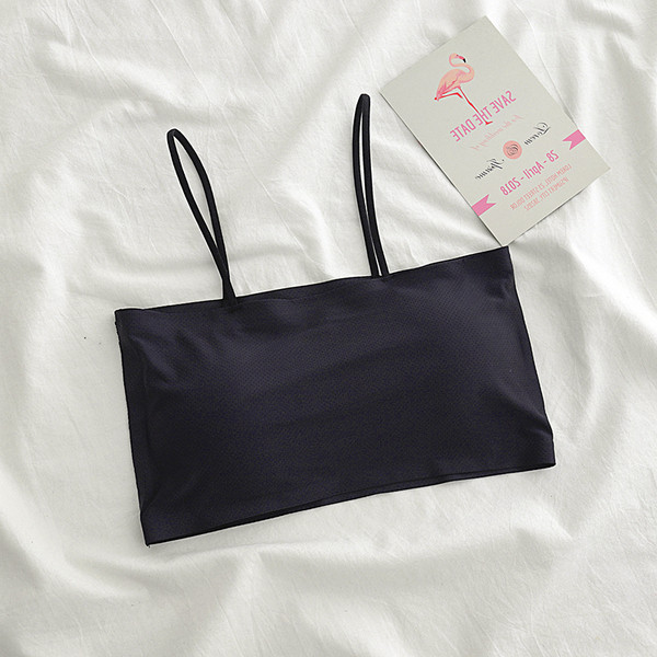 Női mindennapi mellszoba vékony pántokkal, sima modell