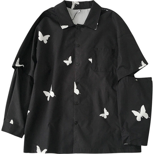 Modern női ing kivágott ujjakkal