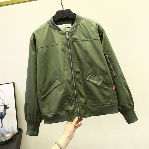 Új modell őszi női kabát cipzárral, hosszú ujjal