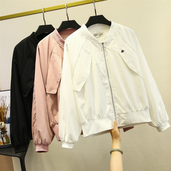 Geaca casual de toamna de dama cu fermoar in trei culori