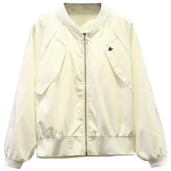 Geaca casual de toamna de dama cu fermoar in trei culori