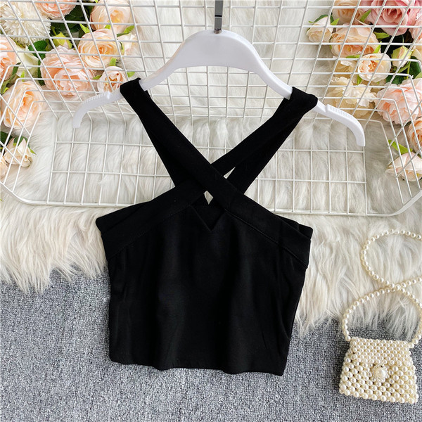 Igapäevane spitsikaelusega naiste lühike topp