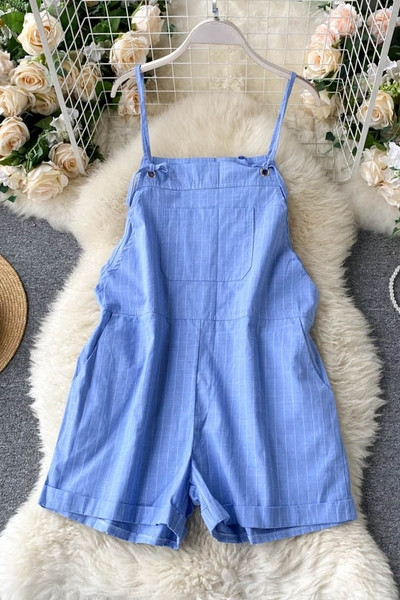 Kék, zsebes női overall