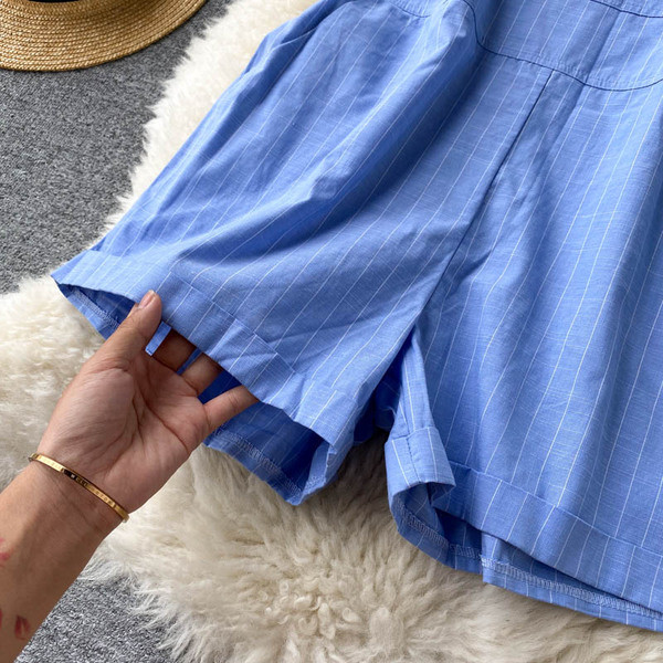 Kék, zsebes női overall