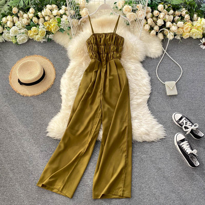 Γυναικεία ολόσωνμη φόρμα με λεπτές τιράντες