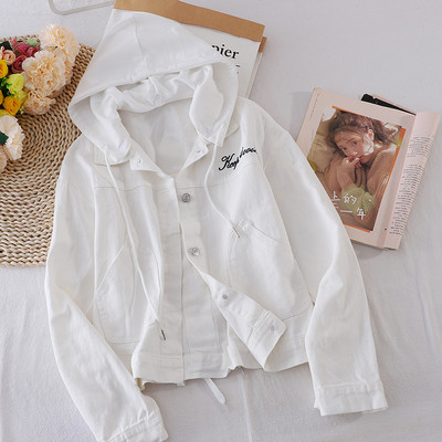 Geaca de dama de toamna cu gluga si cravate