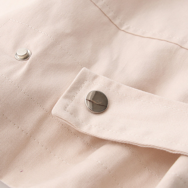 Rózsaszín női tavaszi kabát cipzárral és kapucnival