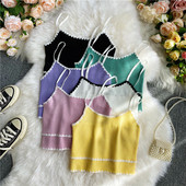 Sieviešu ikdienas īss bikses ar plānām lencēm un ovālu kakla izgriezumu