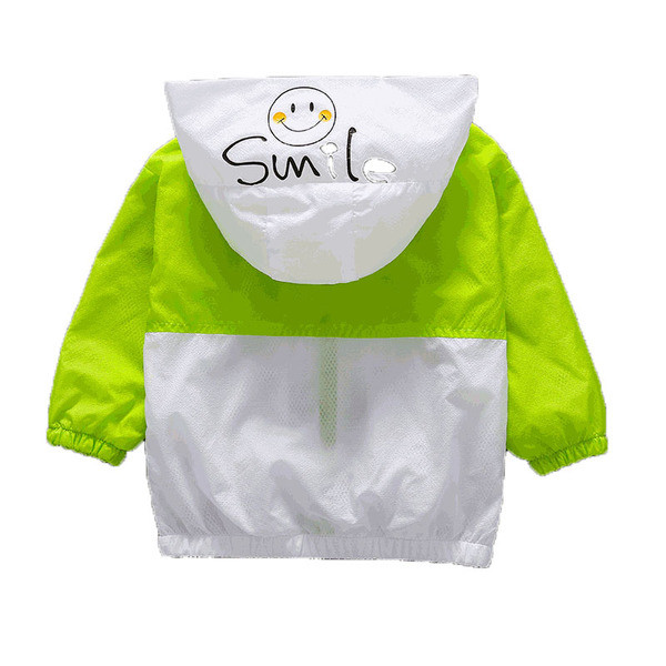 Vékony gyerekkabát lányoknak kapucnival, felirattal