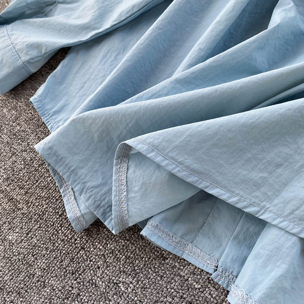 Γυναικείο casual πουκάμισο με κλασικό γιακά και κουμπιά με μπλε χρώμα