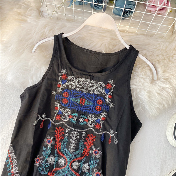 Naiste igapäevane pikk tikandiga topp