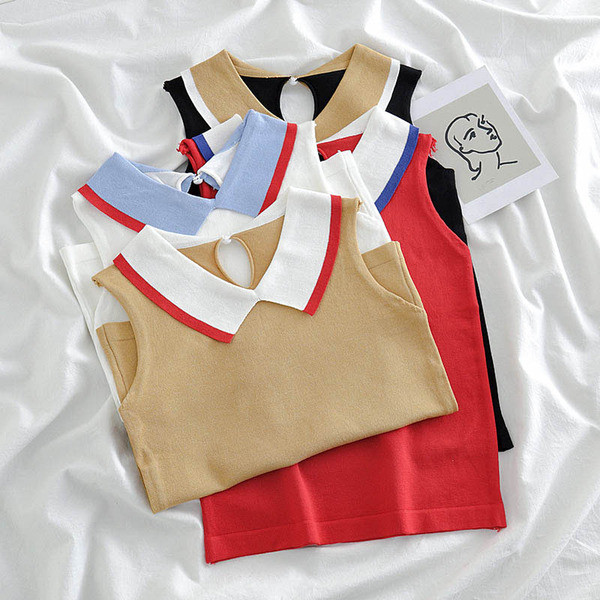 Női modern, sima tank top modell