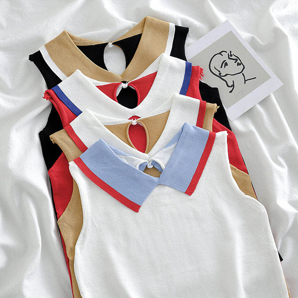 Női modern, sima tank top modell