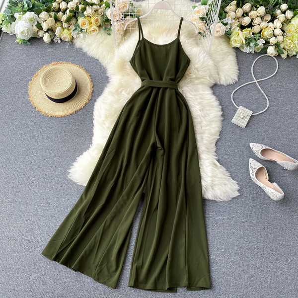 Moodne pikk rihmadega naiste kombinesoon