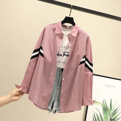 Új modell csíkos női ing, hosszú ujjal