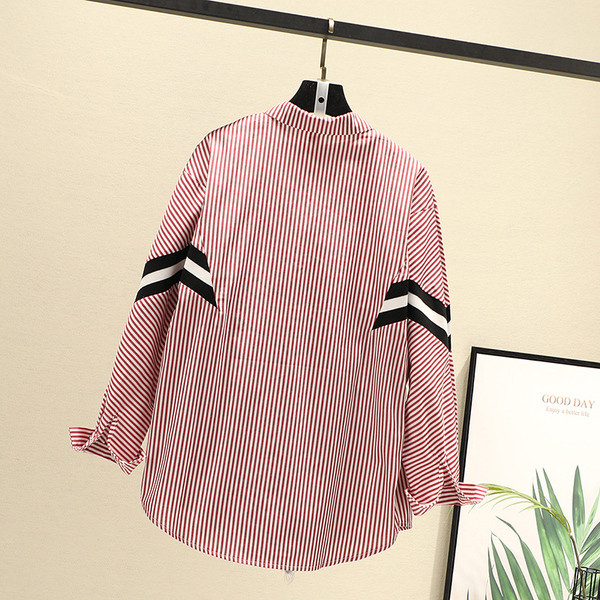 Új modell csíkos női ing, hosszú ujjal