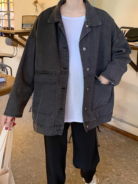 Női alkalmi farmerdzseki zsebekkel