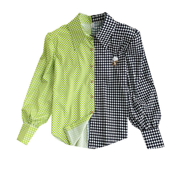 Naiste moodne nööpide ja klassikalise kraega särk