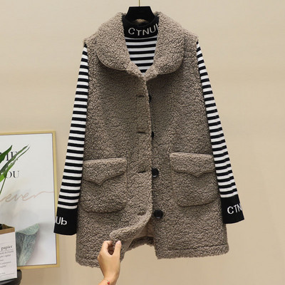 Új modell női pehelymellény zsebekkel és gombokkal