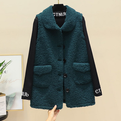 Új modell női pehelymellény zsebekkel és gombokkal