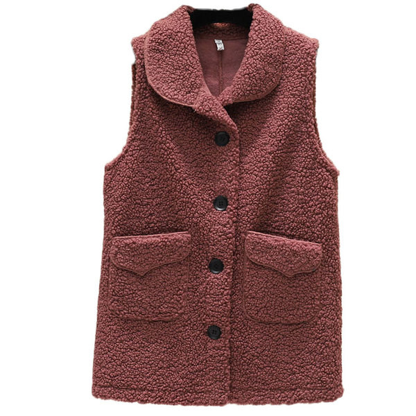 Új modell női pehelymellény zsebekkel és gombokkal