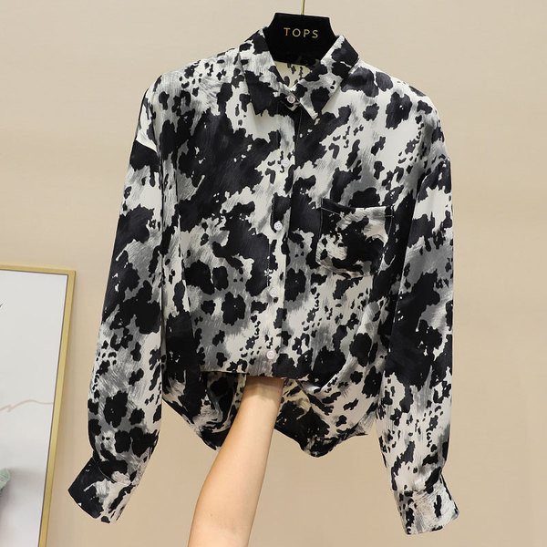 Új modell retro stílusú női ing zsebbel és gombokkal